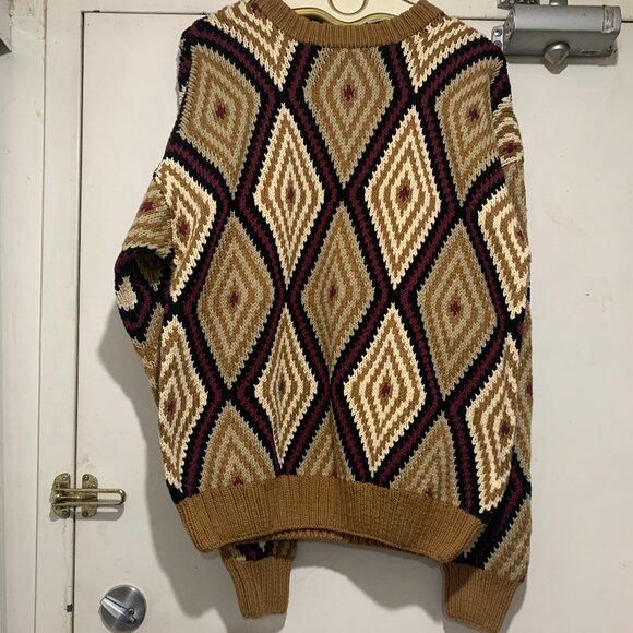 VINTAGE GREG NORMAN KNIT CHUNKY COTTON SWEATERS PATTERN SIZE L - Picture 3 of 10